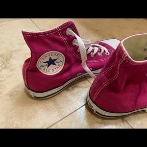 New Converse high top canvas shoes in grape color